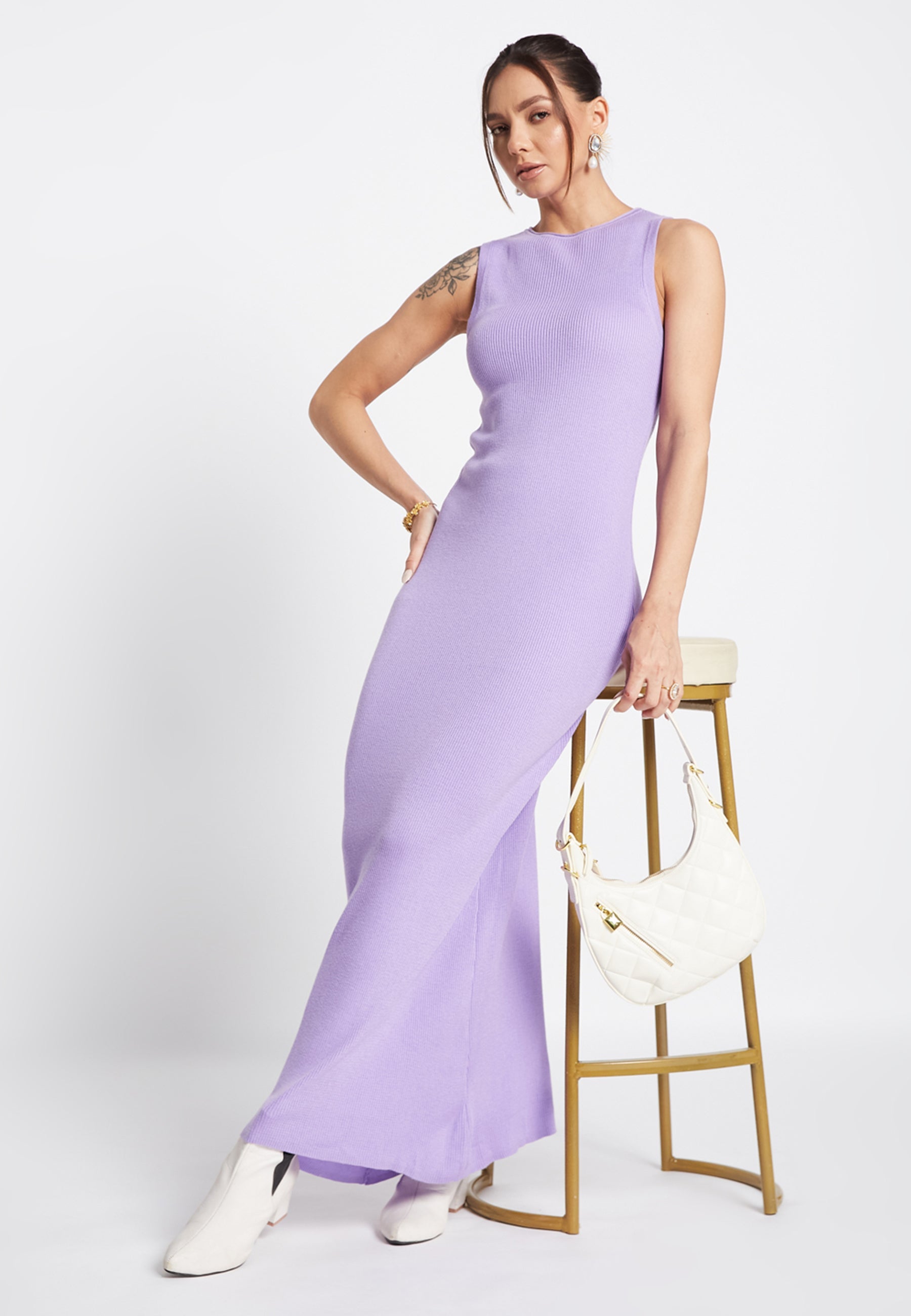 Bella Wool Lavender Dress by Bombay Sunset-1