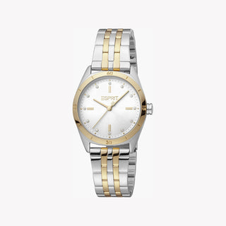 ESPRIT Women's Watch with Silver Stainless Steel Case and Silver & Gold Stainless Steel Band-0