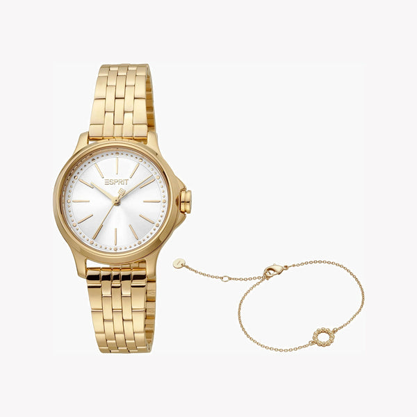 ESPRIT Women's Watch with Gold Stainless Steel Case and Gold Stainless Steel Band-0