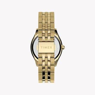 TIMEX CUSHION GOLD-TONE WATCH - GLAMOROUS TIMEPIECE WITH CRYSTAL ACCENTS AND STUNNING GOLD DIAL-2