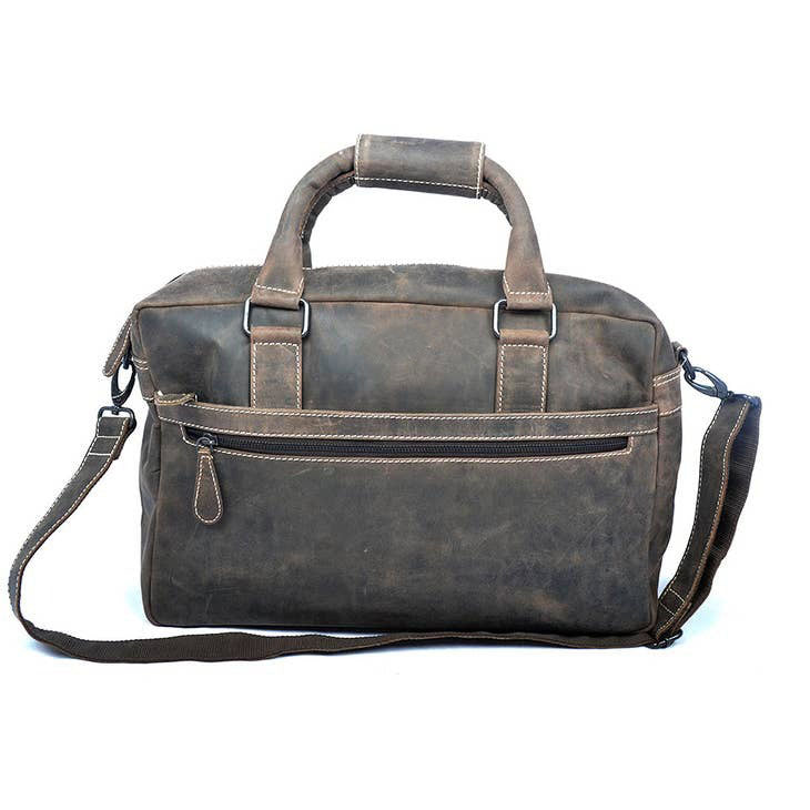 Brandon Spacious Buffalo Leather Shoulder Bag-5