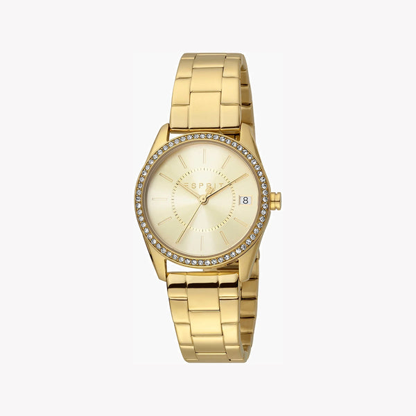 ESPRIT Women's Watch with Gold Stainless Steel Case and Gold Stainless Steel Band-0