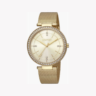 ESPRIT Women's Watch with Gold Stainless Steel Case and Gold Stainless Steel Band-0