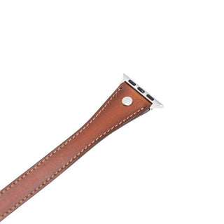 Kevin Double Tour Slim With Silver Bead Apple Watch Leather Straps (Set of 3)-4