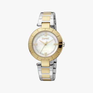 ESPRIT Women's Watch with Silver Stainless Steel Case and Silver & Gold Stainless Steel Band-0