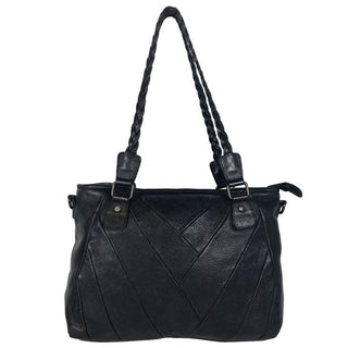 Lisa Ladies Washed Leather Shoulder Handbag-5