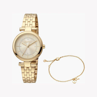 ESPRIT Women's Watch with Gold Stainless Steel Case and Gold Stainless Steel Band-0