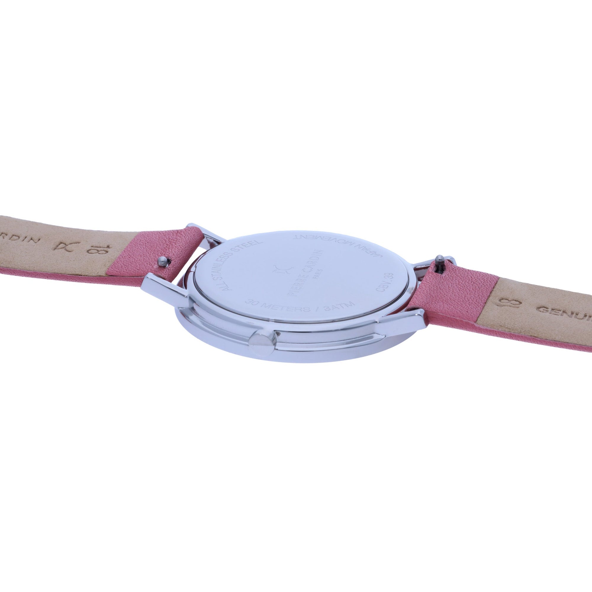 PIERRE CARDIN Women's Watch with Silver Stainless Steel Case and Pink Leather Band-2