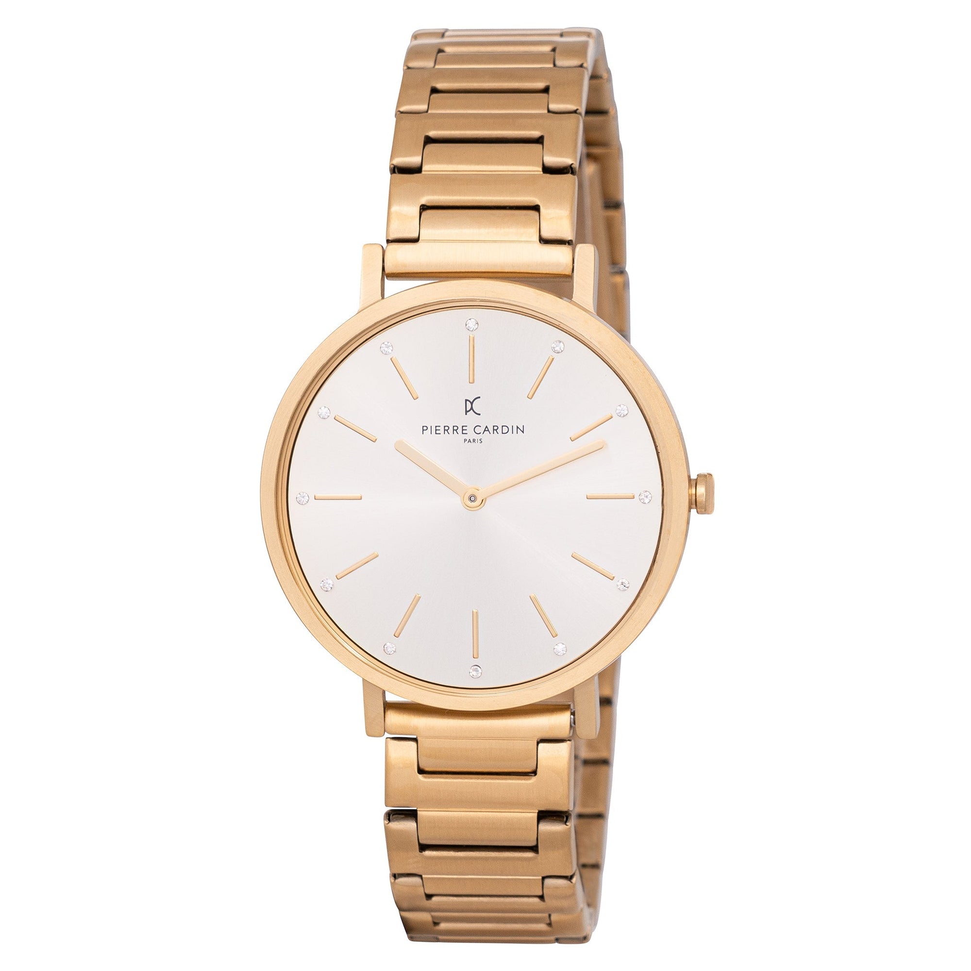 PIERRE CARDIN Women's Watch with Gold Metal Case and Gold Metal Band-0