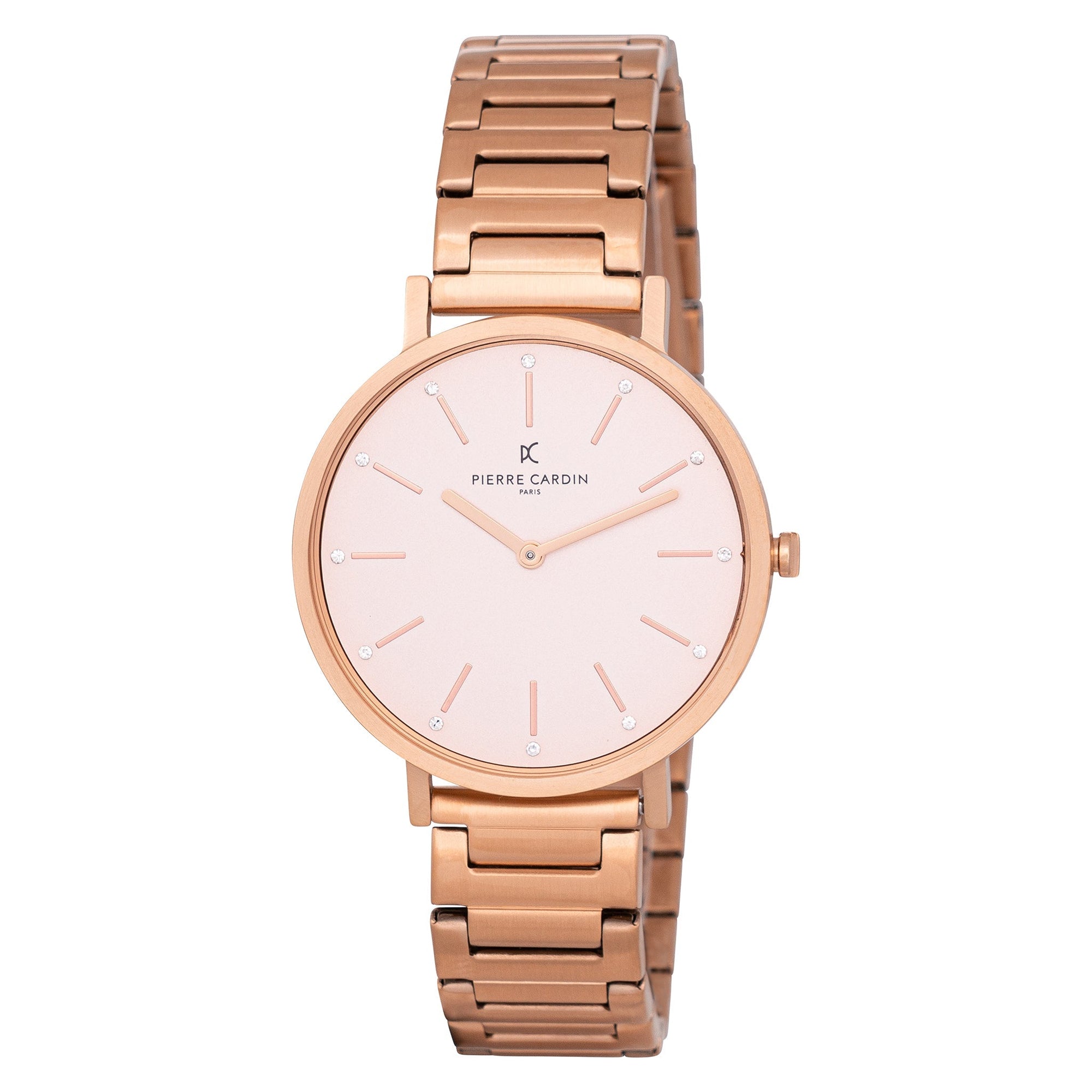 PIERRE CARDIN Women's Watch with Rose Gold Metal Case and Rose Gold Metal Band-0