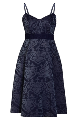 Jacquard Fit And Flare Dress-0