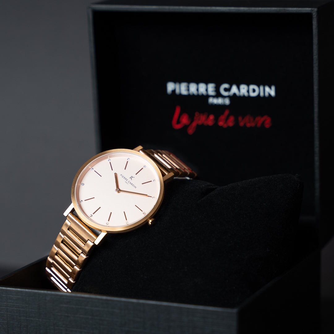 PIERRE CARDIN Women's Watch with Rose Gold Metal Case and Rose Gold Metal Band-2