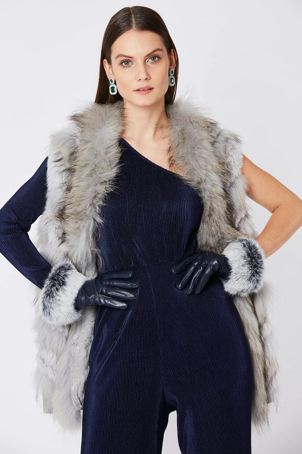 Grey Fox And Coney Fur Gilet-1