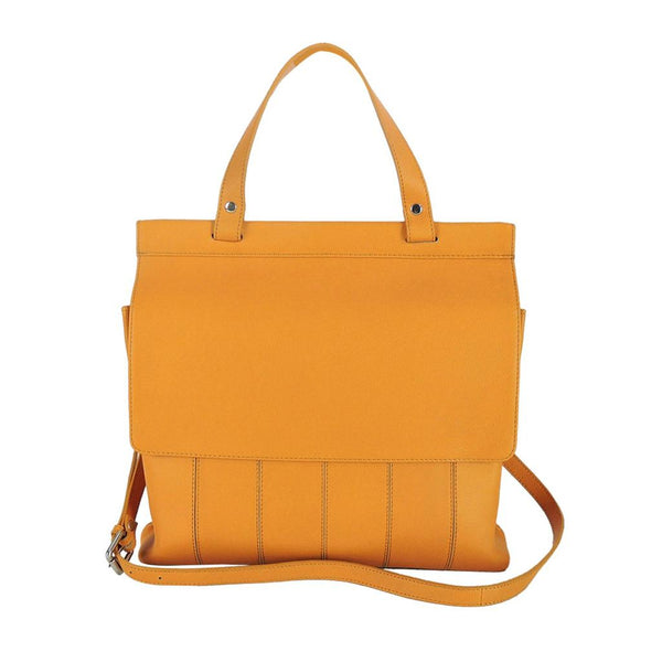 Heather Genuine Leather Tote Bag Orange-2