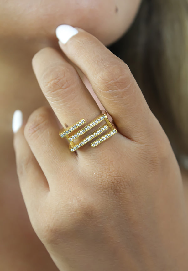 Golden Brick Ring by Bombay Sunset-4