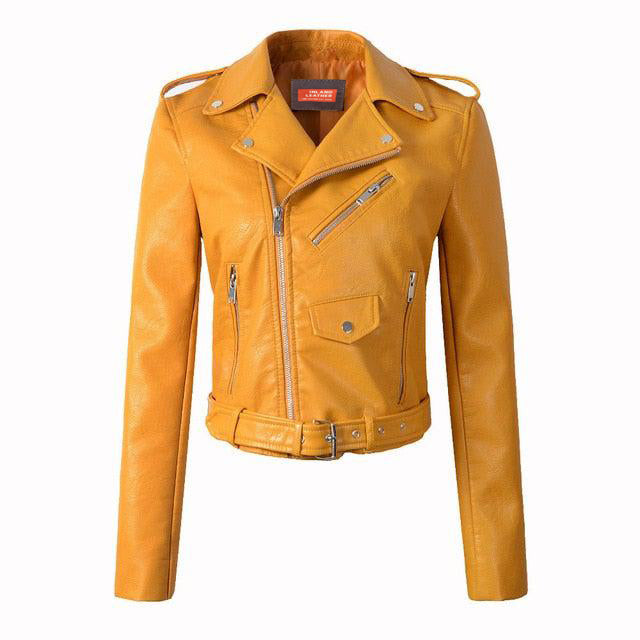 Katherine Women's Motorcycle Genuine Leather Jacket-5