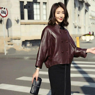 Kitana Poncho Leather Jacket-6