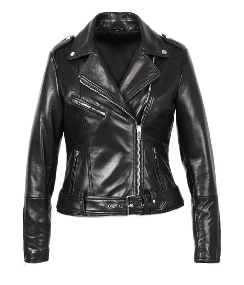 Kylee Womens New Zealand Motorcycle Leather Jacket-0