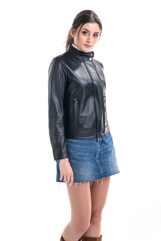 Black Trendy Genuine Sheepskin Jacket-0