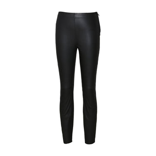 Caroline Seamless Women's Black Leather Pants-0