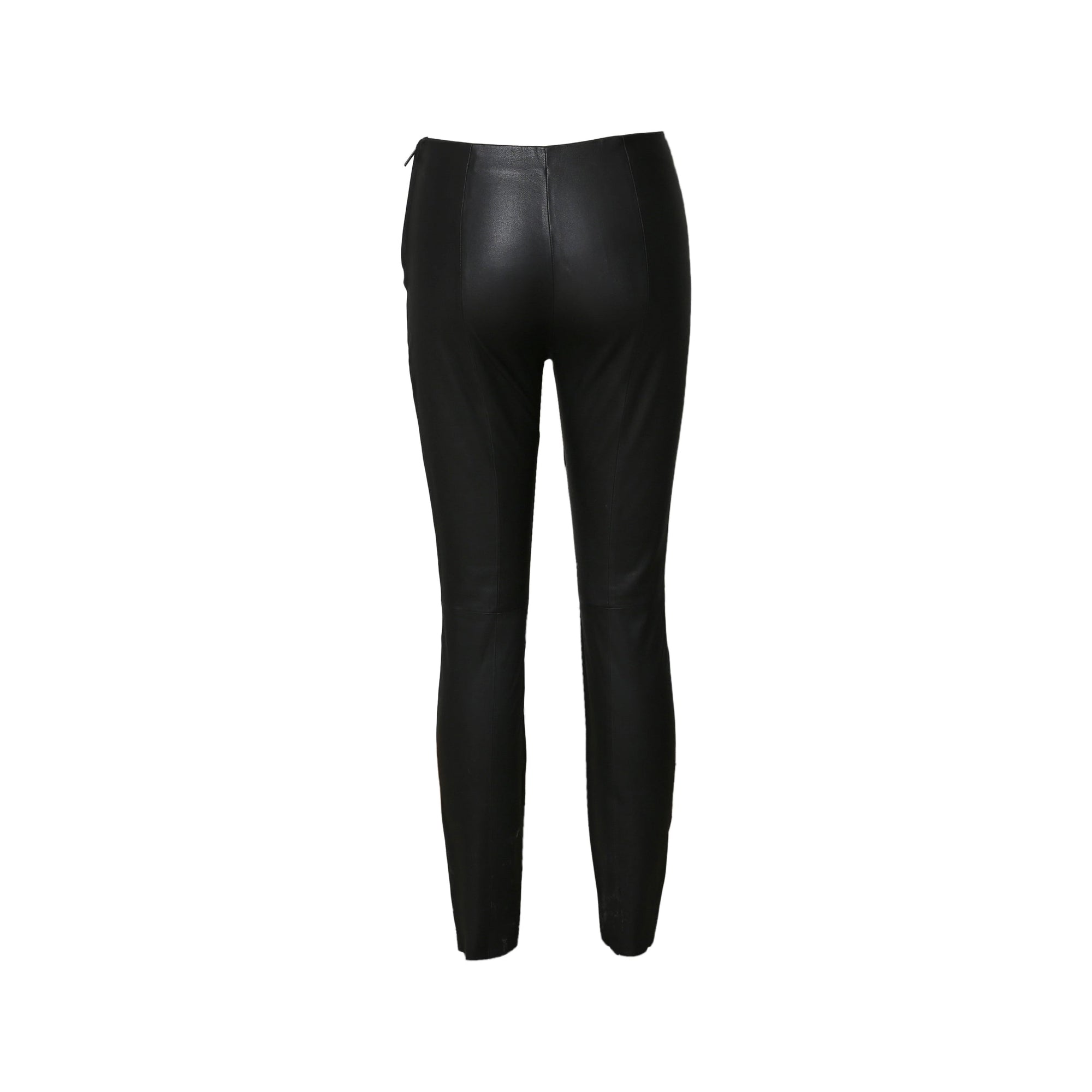 Caroline Seamless Women's Black Leather Pants-2