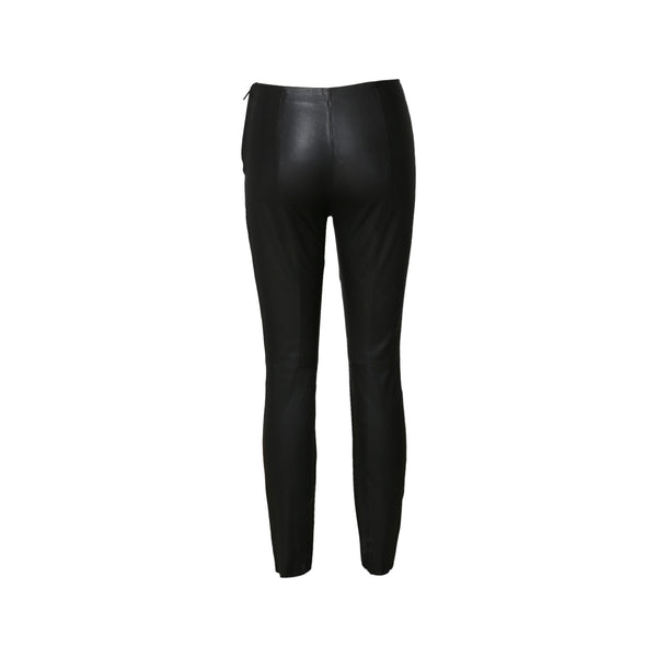 Caroline Seamless Women's Black Leather Pants-2