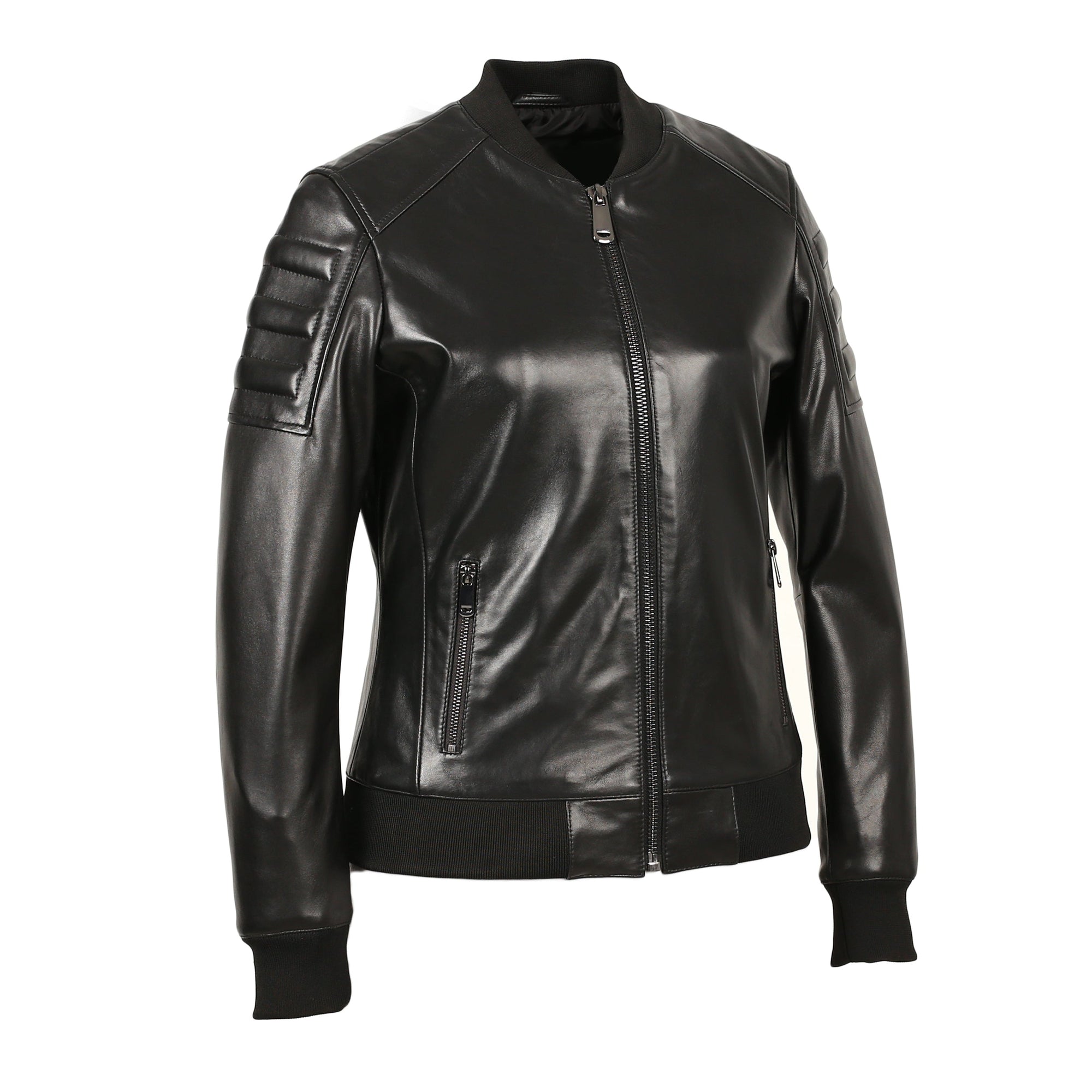 Lucilla Womens New Zealand Perfect Bomber Leather Jacket-1