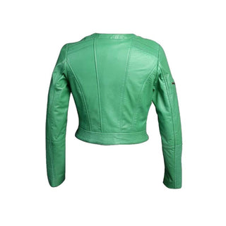 Minty Womens Short Leather Jacket-2