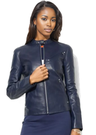 NY Womens Waxed Leather Jacket-0