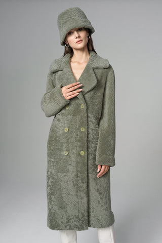 Mint Reversible Genuine Sheepskin Maxi Coat-3