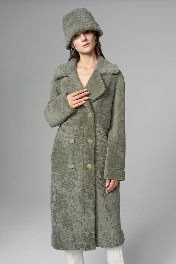 Mint Reversible Genuine Sheepskin Maxi Coat-3