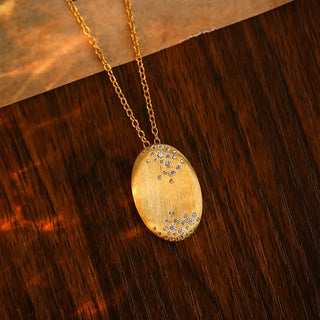 18K Gold Minimalism Sterling Pendant Necklace