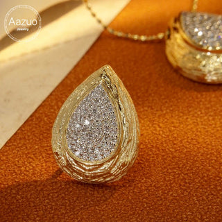 Aazuo Luxury Jewelry - 18K Yellow Gold Jewelry Set