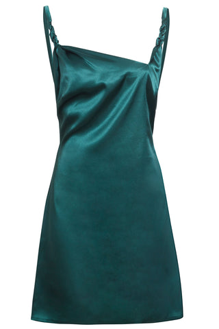 Green Backless Mini Dress-0