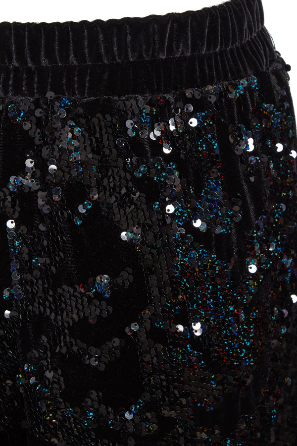 Sequin Flared Trousers-3