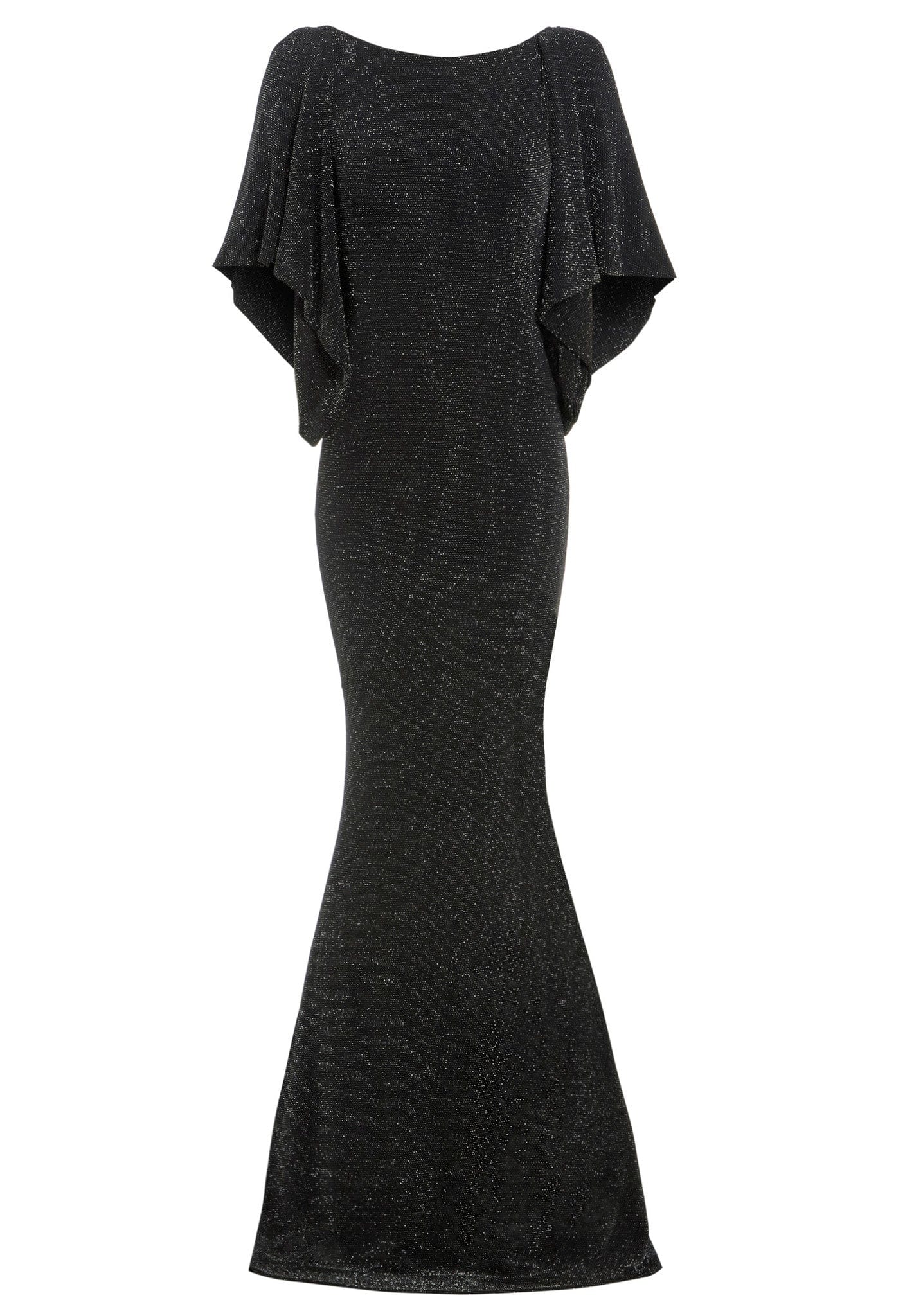 Black Cowl Back Gown-0