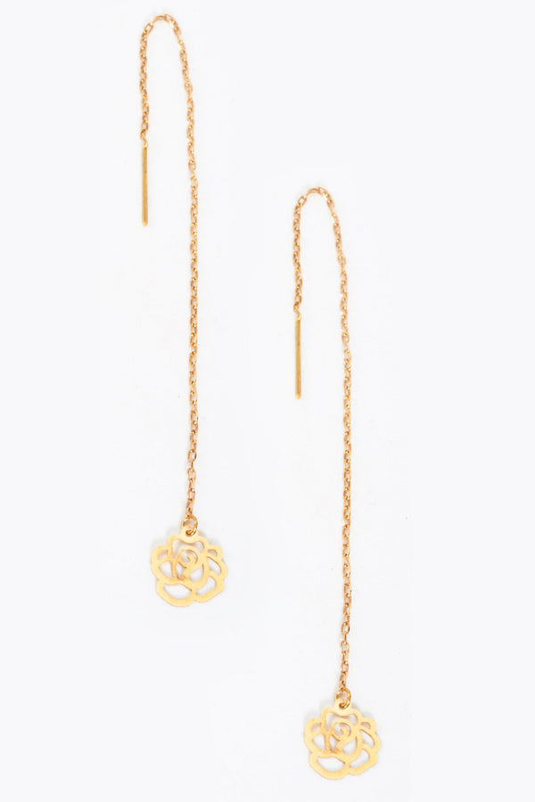 Clover Drop Earrings Gold-5