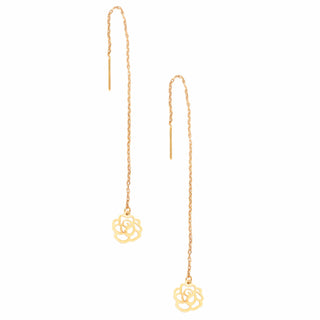 Gold Thread Through Earrings-3