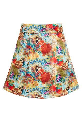 Printed Mini Skirt-0