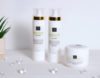 THREE STEP SKIN CARE SYSTEM - Nourishing Body Wash, Scrub and Lotion - Fragrance Free - for WOMEN -  ITEM CODE: 601950409228-0