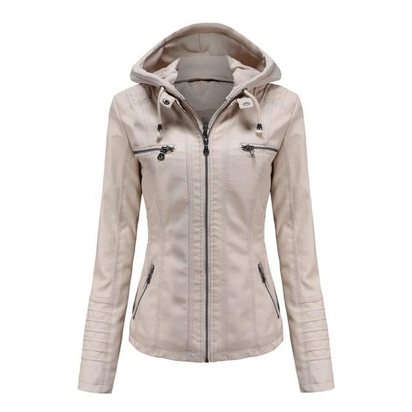 Shenandoah Womens Real Leather Hooded Jacket-7