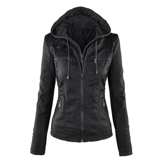 Shenandoah Womens Real Leather Hooded Jacket-0