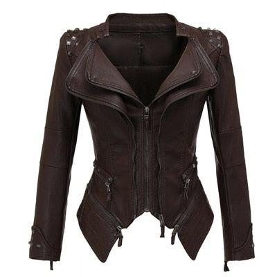 Sheryl Women's Moto Real Leather Jacket-3