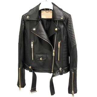 Sleuve Luxury Genuine Leather Jacket Women-0