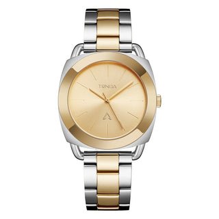 TRNDA Women's Watch with Silver Stainless Steel Case and Silver & Gold Stainless Steel Band-0