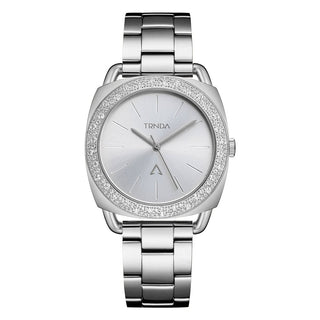 TRNDA Women's Watch with Silver Stainless Steel Case and Silver Stainless Steel Band-0