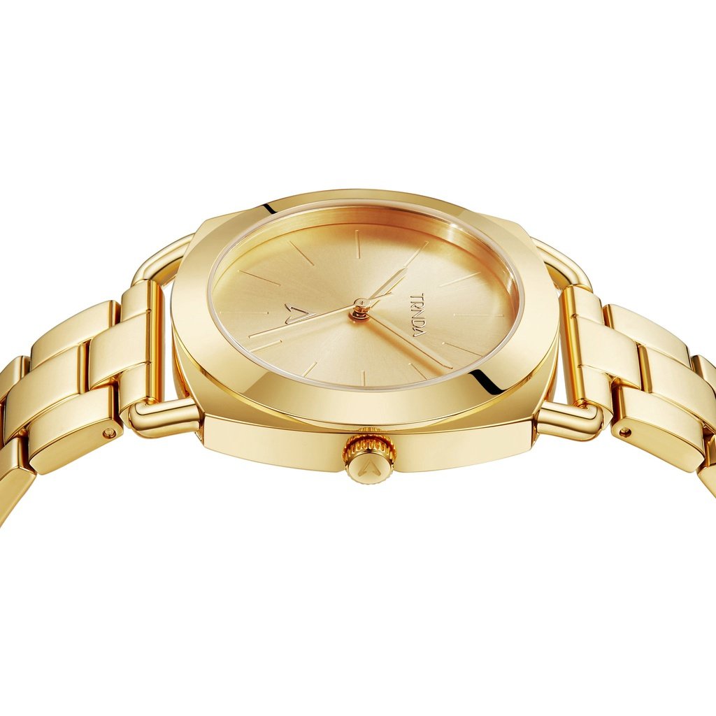 TRNDA Women's Watch with Gold Stainless Steel Case and Gold Stainless Steel Band-2