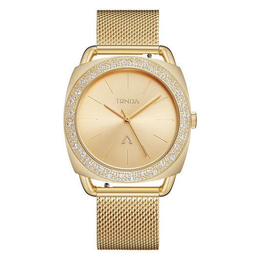 TRNDA Women's Watch with Gold Stainless Steel Case and Gold Stainless Steel Band-0