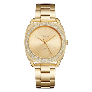 TRNDA Women's Watch with Gold Stainless Steel Case and Gold Stainless Steel Band-0