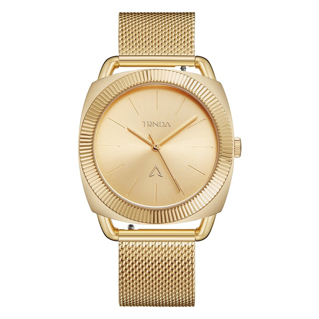 TRNDA Women's Watch with Gold Stainless Steel Case and Gold Stainless Steel Band-0